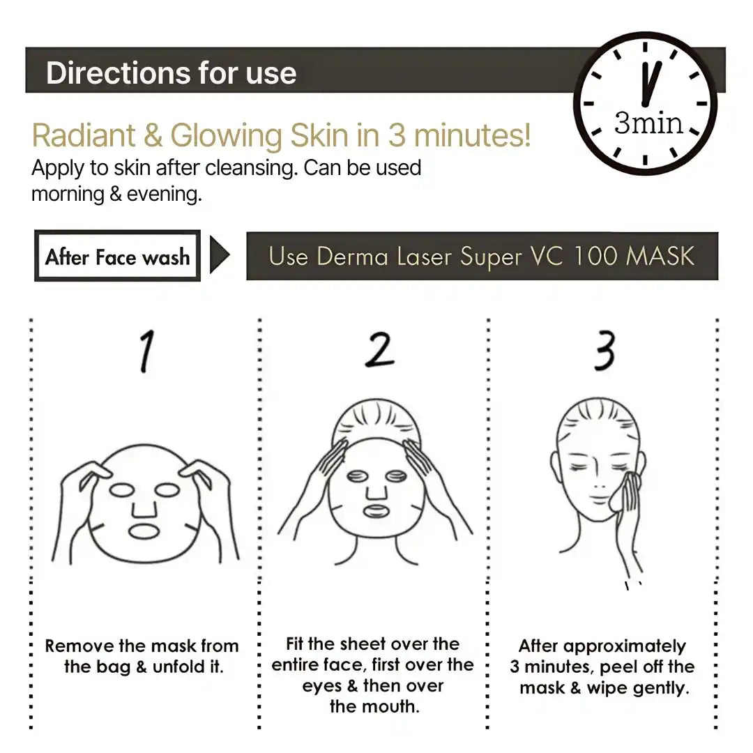 Quality 1st Derma Laser Super VC100 Mask - 7 Sheets